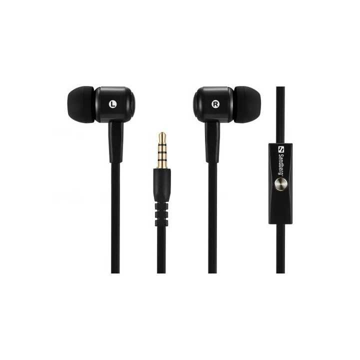Casti audio in-ear cu fir Sandberg 125-62 microfon negru