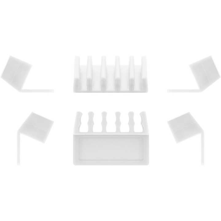 Cleme pentru gestionarea cablurilor cu 5 sloturi Goobay set 2buc alb