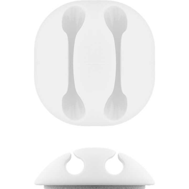 Cleme pentru gestionarea cablurilor Goobay set 5buc alb