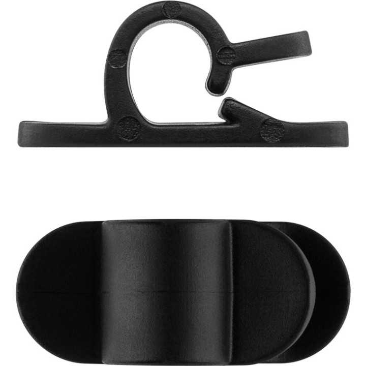 Cleme pentru gestionarea cablurilor Goobay set 6buc negru