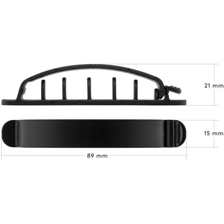 Cleme pentru gestionarea cablurilor Goobay set 6buc negru
