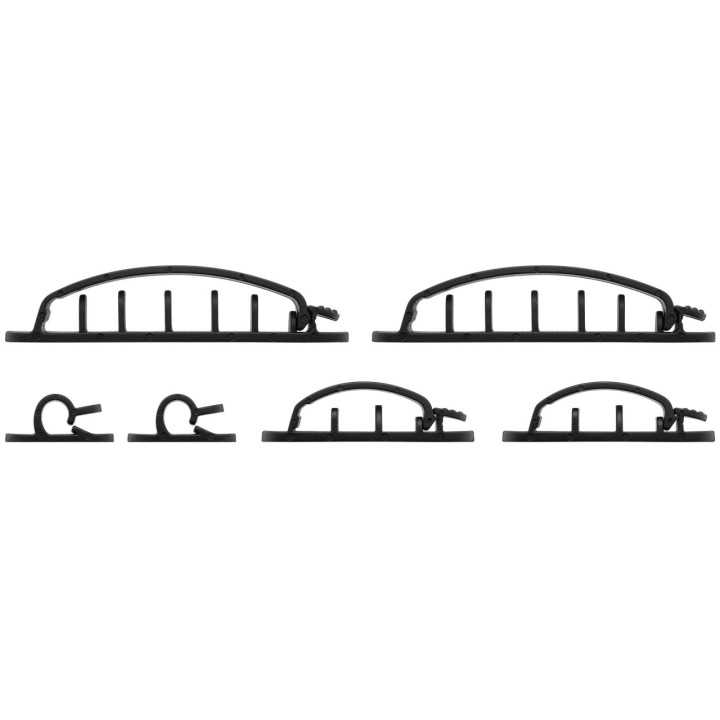 Cleme pentru gestionarea cablurilor Goobay set 6buc negru