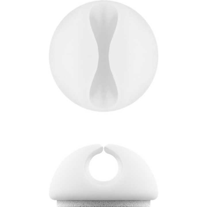 Set organizator cabluri 5 buc alb Goobay