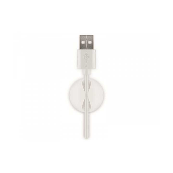 Set organizator cabluri 5 buc alb Goobay