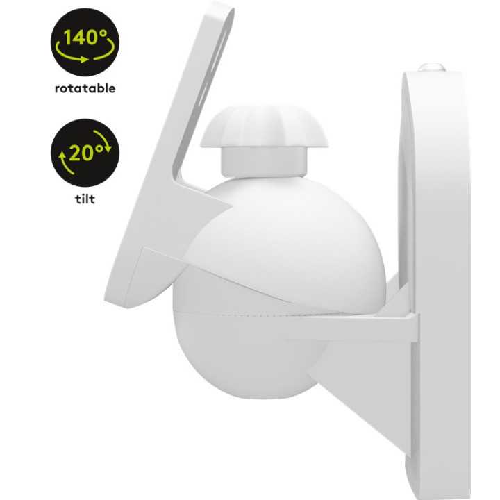 Suport universal 2buc pentru difuzor Goobay montare pe perete regblabil max. 3.5kg alb