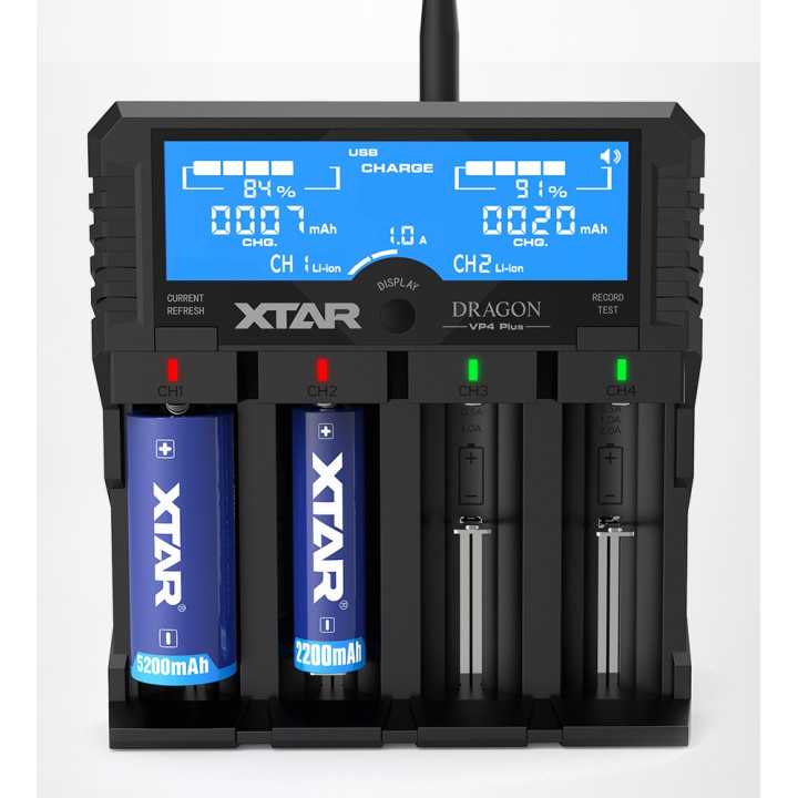 Incarcator universal 4x Li-ion/Ni-MH LCD VP4 PLUS XTAR