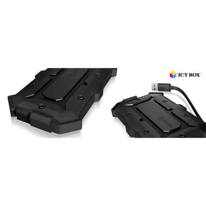 Rack 2.5" max 9.5mm HDD SSD USB A 3.0 IP66 Waterproof Enclosure ICY BOX