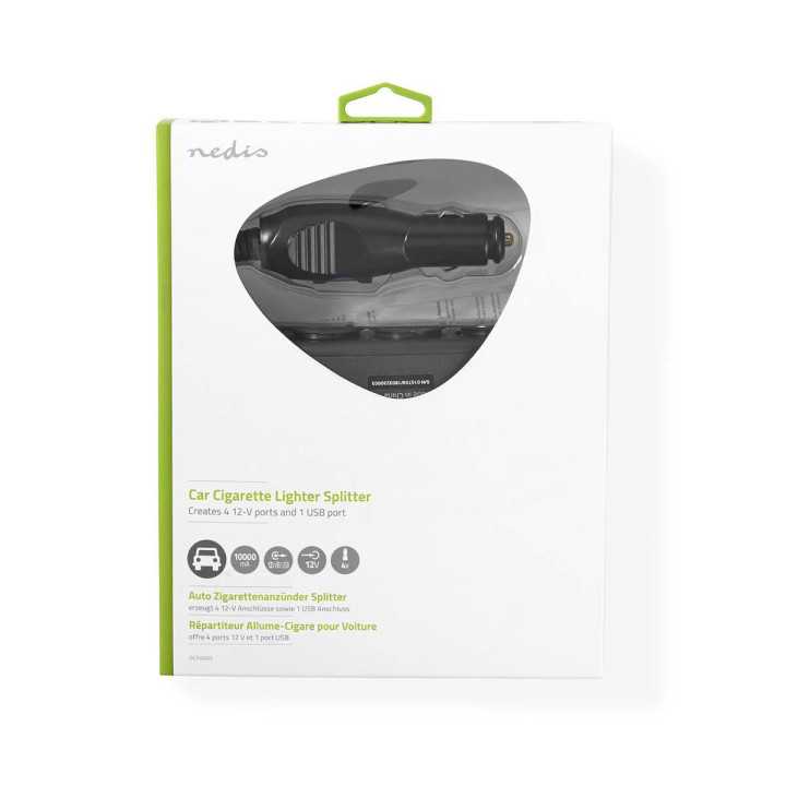 Multiplicator bricheta auto Nedis cu 4 iesiri 12V max 10A