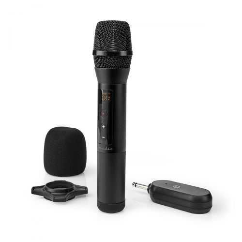 Microfon wireless Nedis, 20 de canale 10 ore autonomie receptor negru