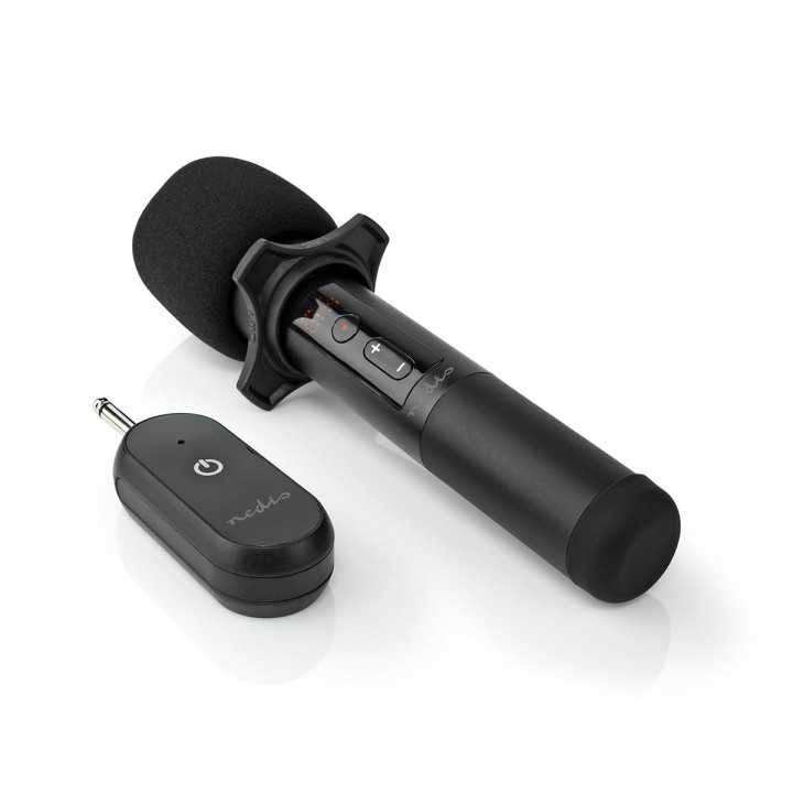 Microfon wireless Nedis, 20 de canale 10 ore autonomie receptor negru