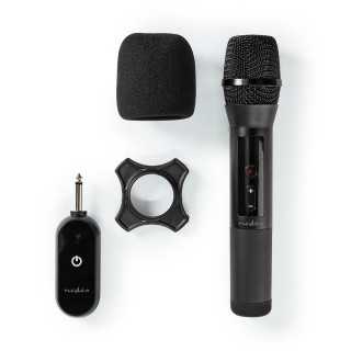 Microfon wireless Nedis, 20 de canale 10 ore autonomie receptor negru