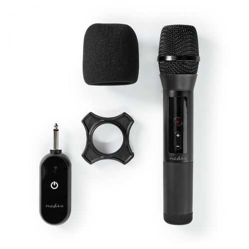 Microfon wireless Nedis, 20 de canale 10 ore autonomie receptor negru