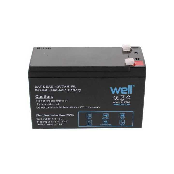 Acumulator Plumb Acid Well 12V 7Ah terminal F1 (4.8mm) 151x65x95mm