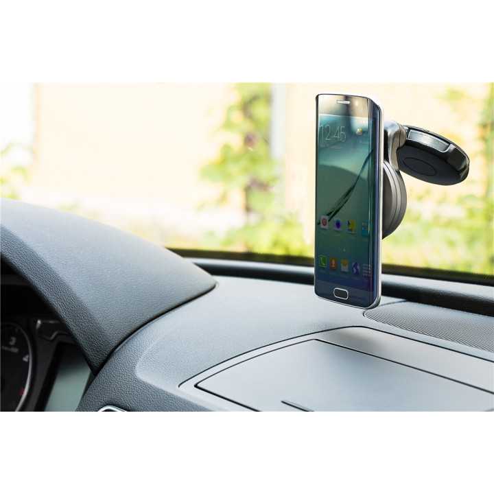 Suport telefon MAGNETIC cu ventuza pentru parbriz sau bordul auto Goobay