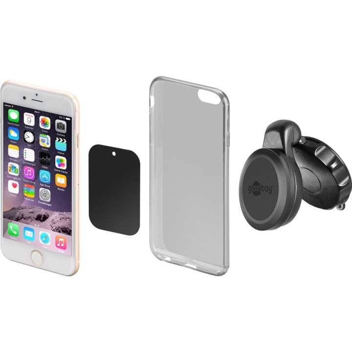 Suport telefon MAGNETIC cu ventuza pentru parbriz sau bordul auto Goobay