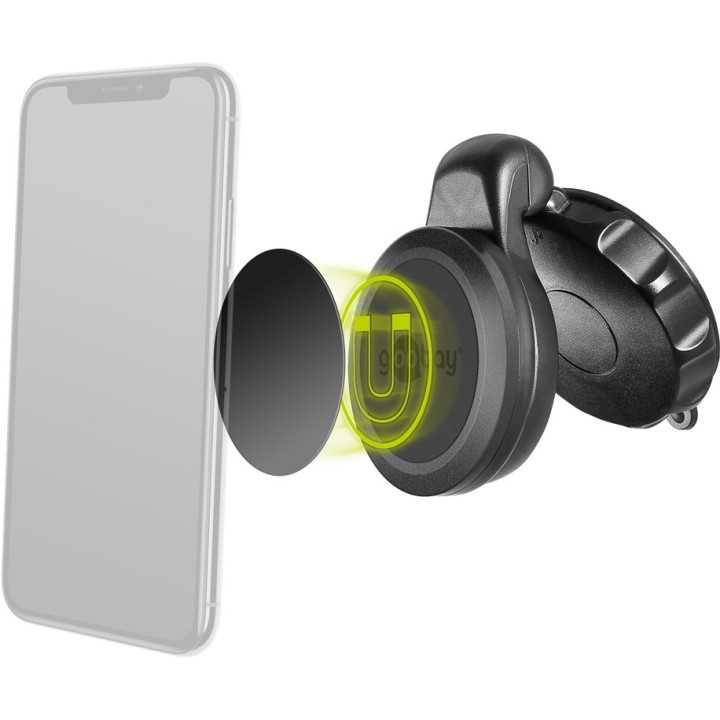 Suport telefon MAGNETIC cu ventuza pentru parbriz sau bordul auto Goobay