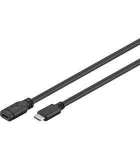 Cablu prelungitor 1m USB Type C 3.1 GENERATION 1 tata-mama 15W 5Gbit/s Goobay