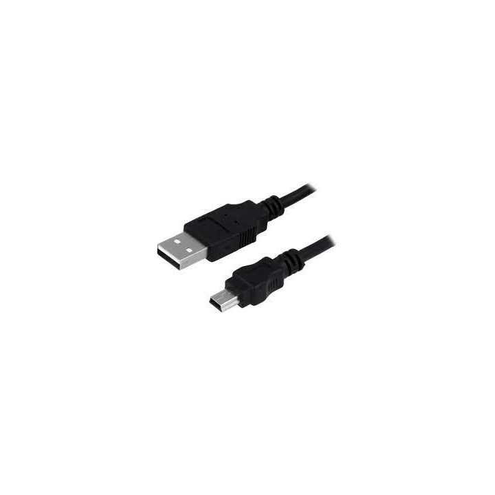 Cablu USB 2.0 A mufa - USB B mini mufa nichelat 3m negru LOGILINK CU0015