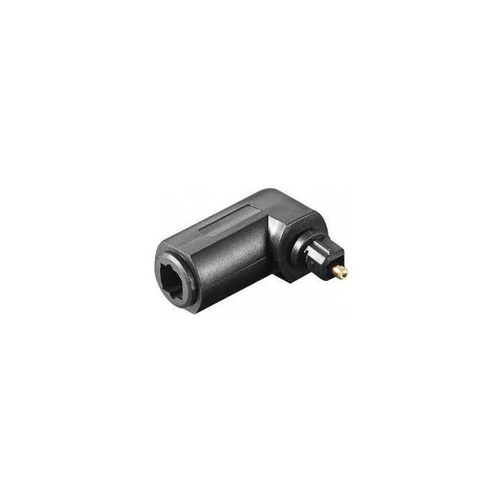 Conector audio fibra optica adaptor mufa tata-mama la 90 grade Toslink LOGILINK CA1017