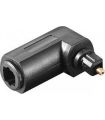 Conector audio fibra optica adaptor mufa tata-mama la 90 grade Toslink LOGILINK CA1017