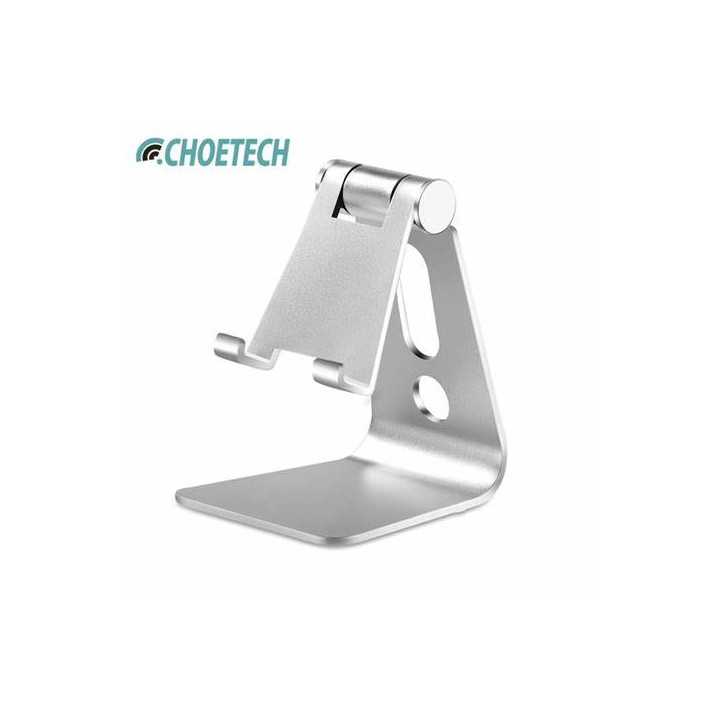 Suport reglabil de birou pentru telefon Choetech CP00032 argintiu