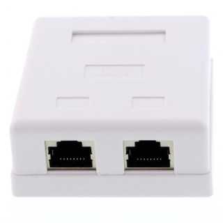 Priza dubla FTP CAT6 conector ecranat pe tencuiala Well