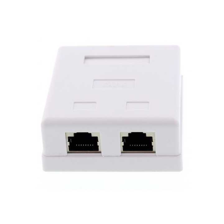 Priza dubla FTP CAT6 conector ecranat pe tencuiala Well