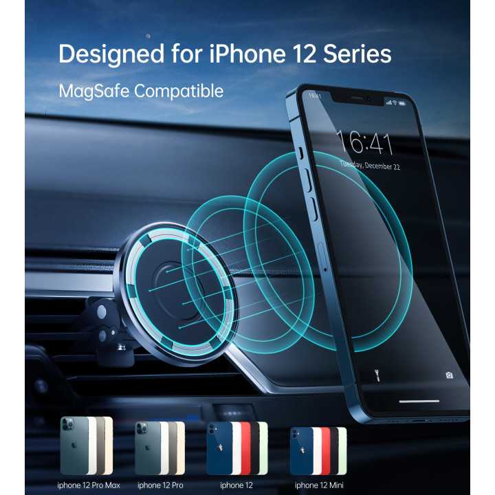 Suport auto magnetic Choetech AT003 pentru seria iPhone 12 prindere la ventilatie