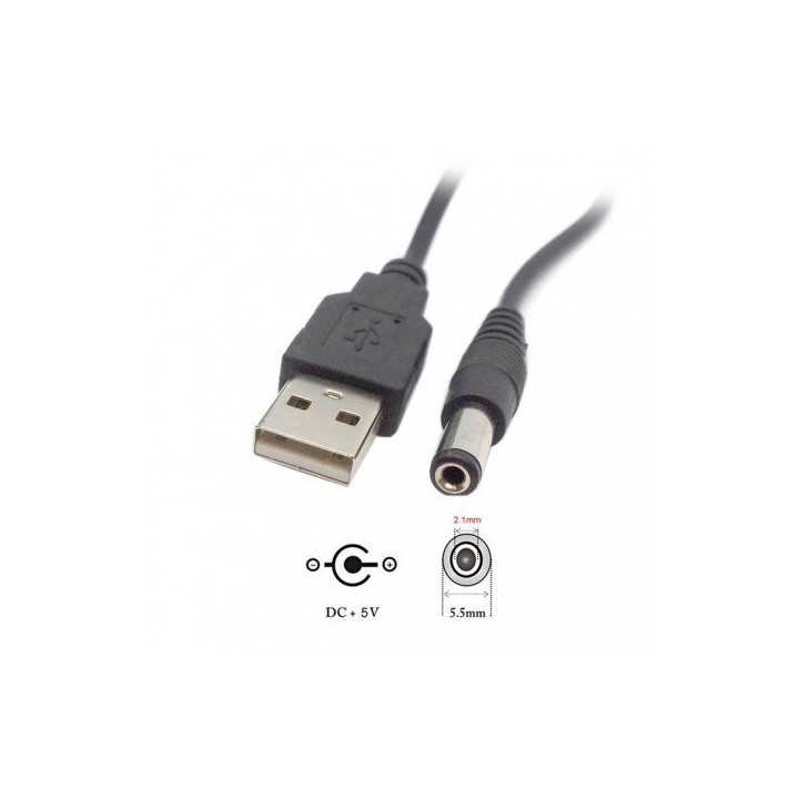 USB - DC 0.6m cablu 5.5x2.1mm OEM