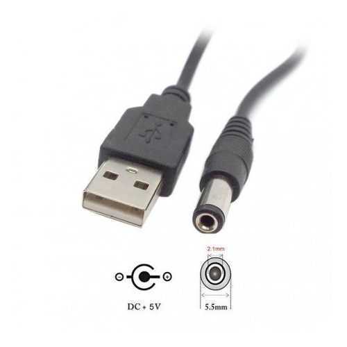 USB - DC 0.6m cablu 5.5x2.1mm OEM