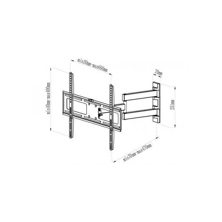 Suport universal LCD 30"-70" max 50kg negru Jolly GBS ELB3070 41804JL20200929