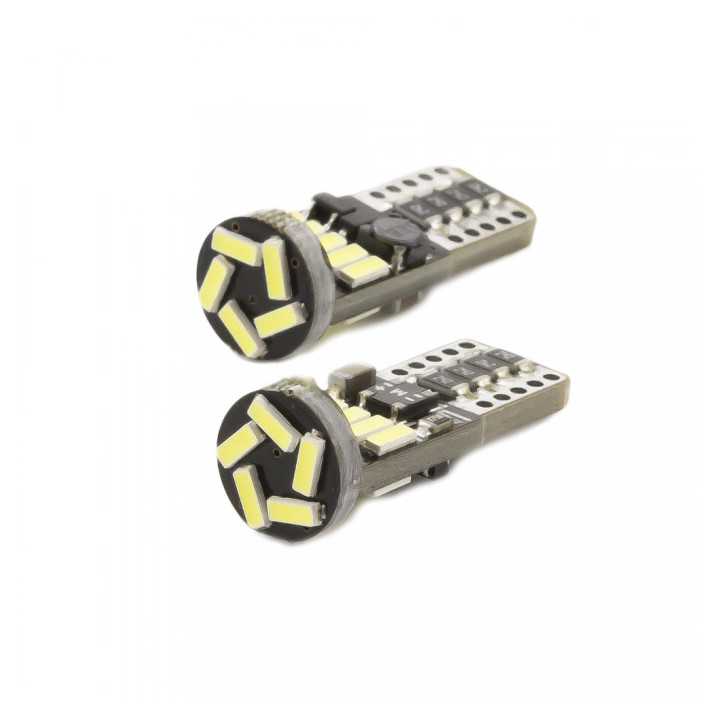 Set becuri LED auto W5W T10 3W 6500K 150lm 12V pentru interior/portbagaj CARGUARD