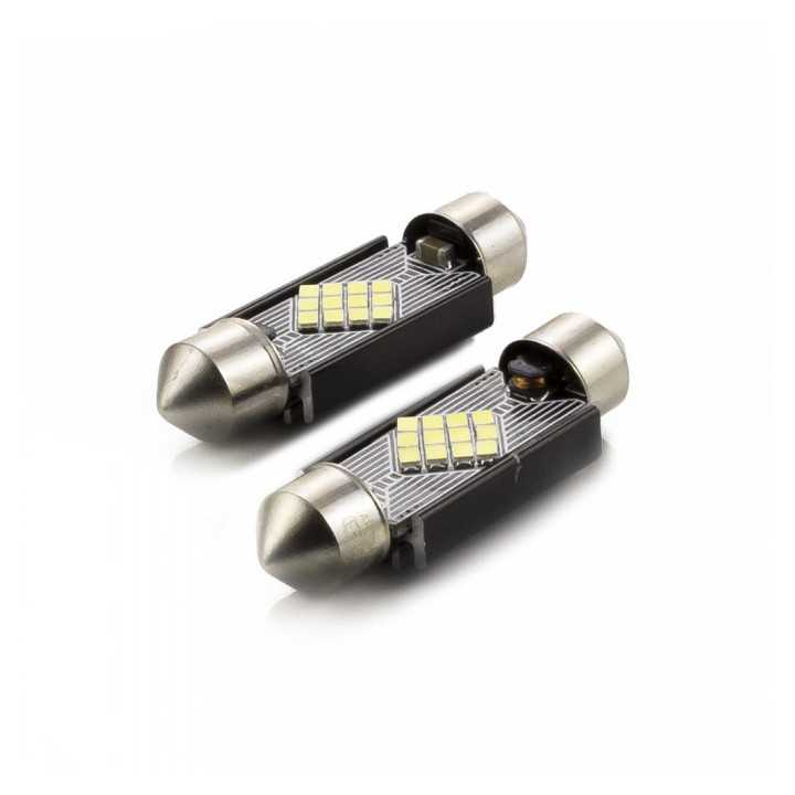 Set LED auto SMD SOFIT 39mm C5W Can-bus 3W 12V 240lm alb pentru interior / portbagaj CarGuard