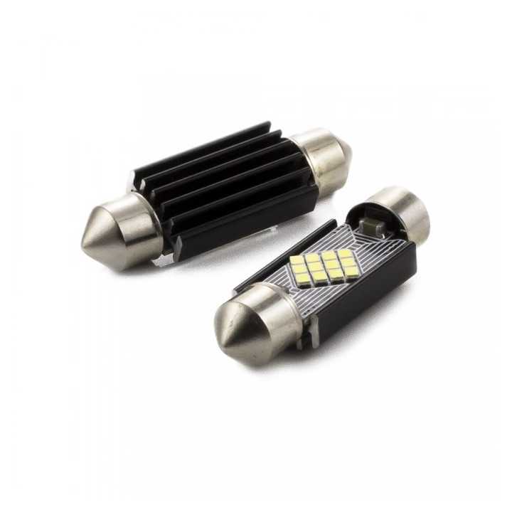 Set LED auto SMD SOFIT 39mm C5W Can-bus 3W 12V 240lm alb pentru interior / portbagaj CarGuard