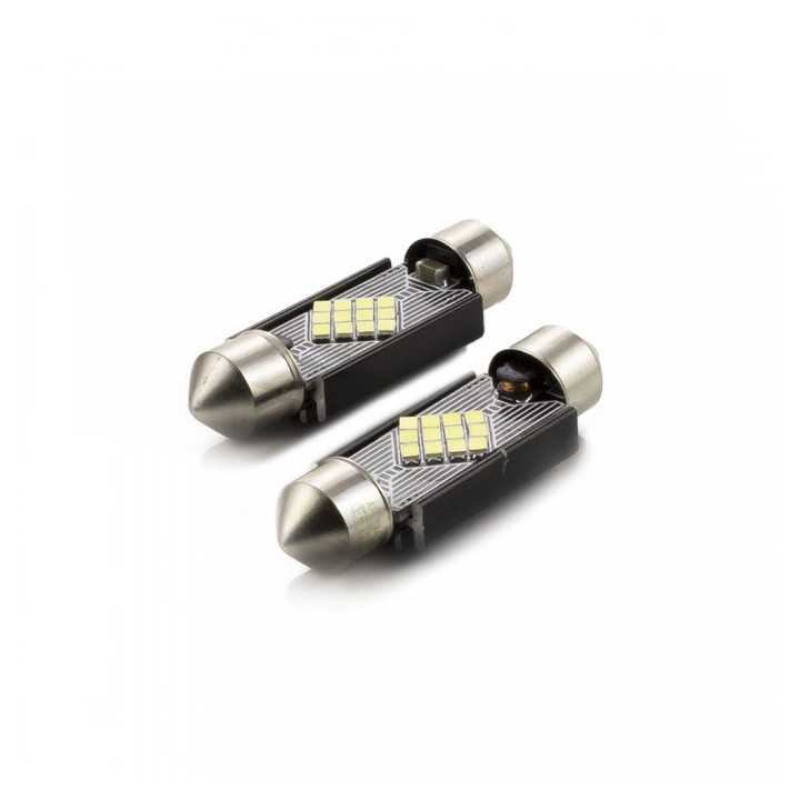 Set auto LED SMD 12V 3W 240lm alb SOFIT 36mm C5W 2buc Canbus pentru interior / portbagaj CarGuard