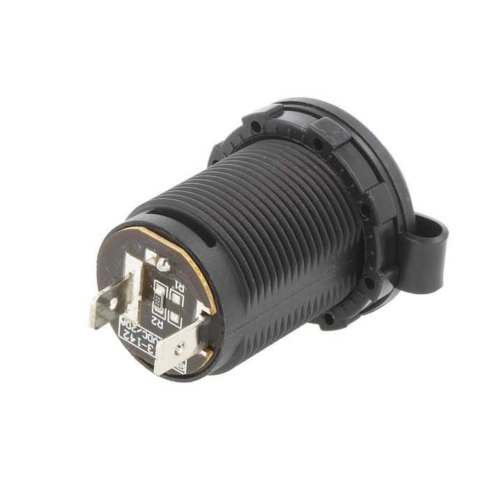 Priza mama bricheta auto panou x1 12-24V DC 20A SCI A13-142E-BB3
