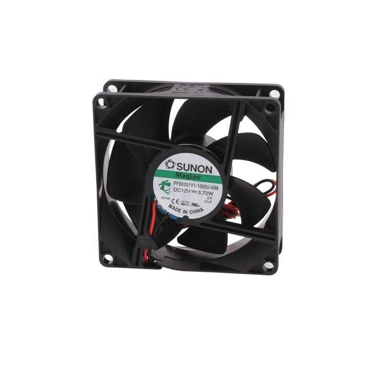 Ventilator DC axial 12VDC 80x80x25 mm 4800rot./min 101.4m3/h 44.7dBA Vapo SUNON PF80251V1-1000U-A99