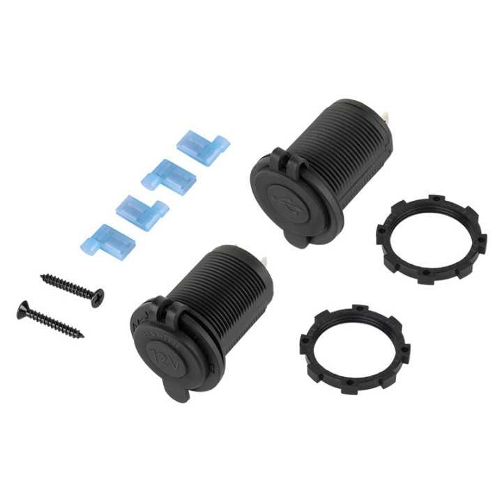 Mufa montaj auto cu 2x USB 3100mAh si 1x bricheta mama