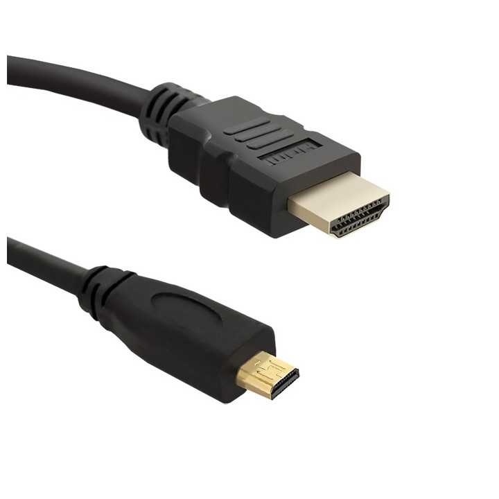 Cablu HDMI v1.4 mufa micro HDMI - HDMI mufa 2m negru QOLTEC 50400