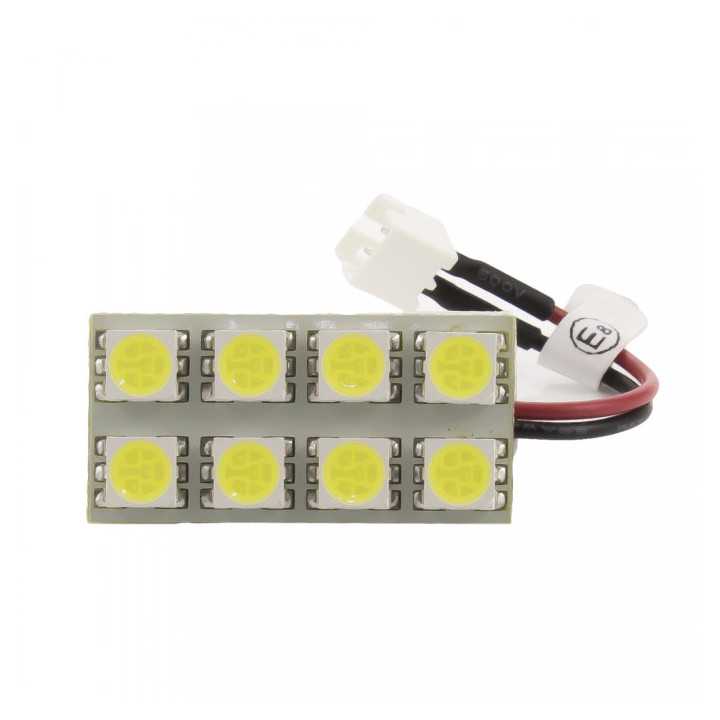 Placa LED SMD 30x15 mm 12V SMD5050 3W lumina alba 160lm inclus adaptoare W5W C5W BA9S CarGuard