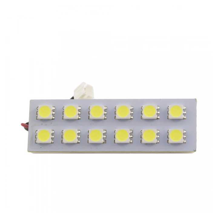 Placa LED SMD 20x60 mm 12V SMD5050 3W lumina alba 240lm inclus adaptoare W5W C5W BA9S CarGuard