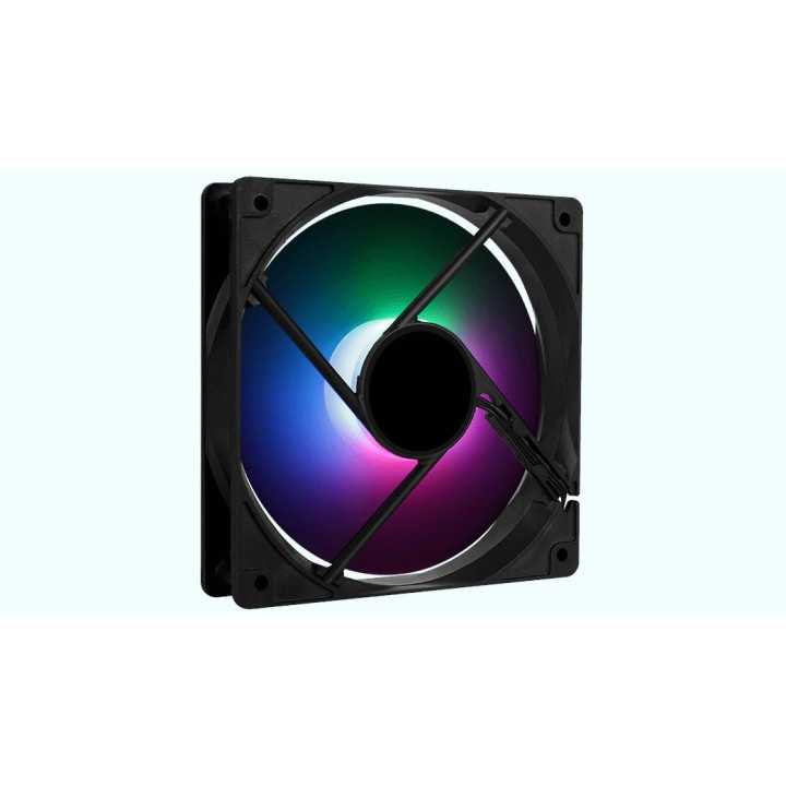 Ventilator Aerocool Frost12 120x120x25mm iluminare RGB 8 LED-uri rulmenti Sleeve Bearing 1000 RPM