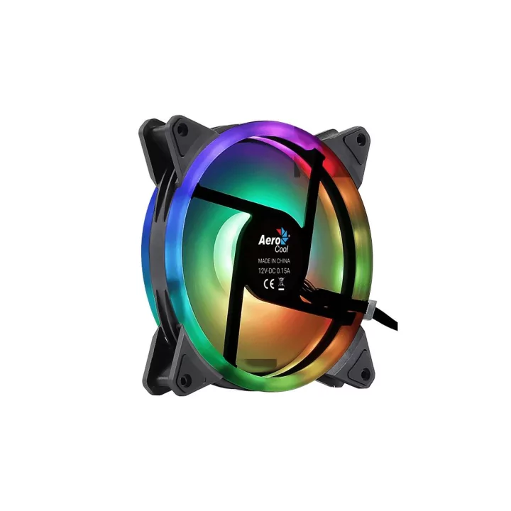 Ventilator Aerocool Duo 140x140x25mm iluminare aRGB rulmenti de tip Hydraulic Bearing 1000 RPM