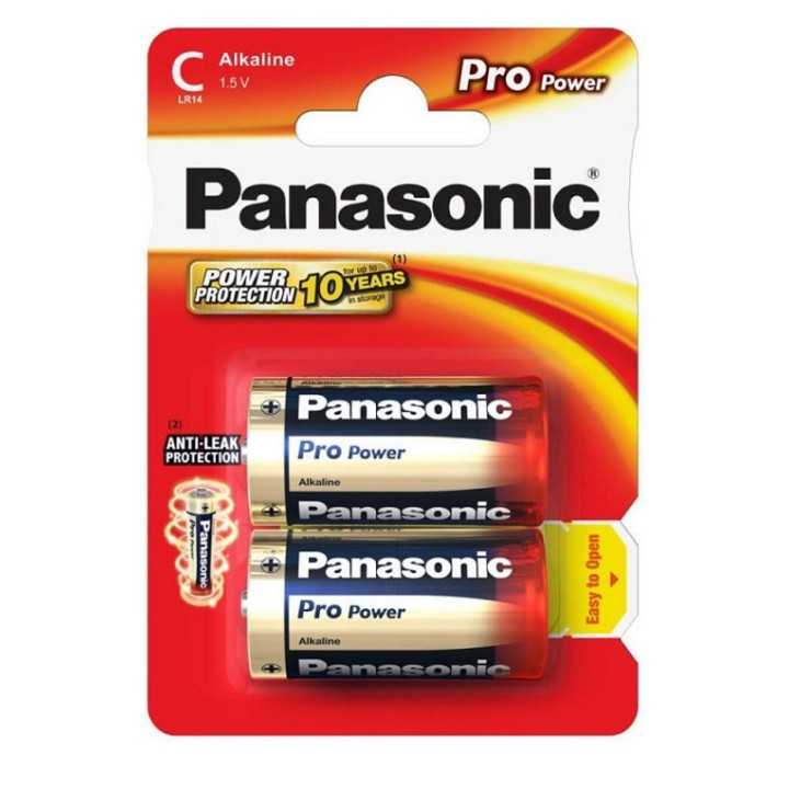 Panasonic baterii alcaline C (LR14) Pro Power 2buc LR14PPG/2BP