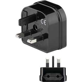 Adaptor UK ANGLIA - EURO 2 pini mama negru Goobay