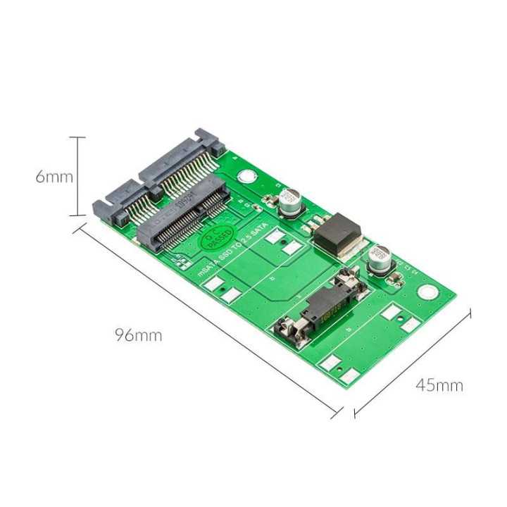 Adaptor mSATA - SATA verde Orico S22PTMS