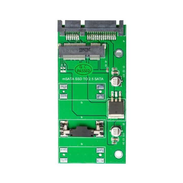 Adaptor mSATA - SATA verde Orico S22PTMS