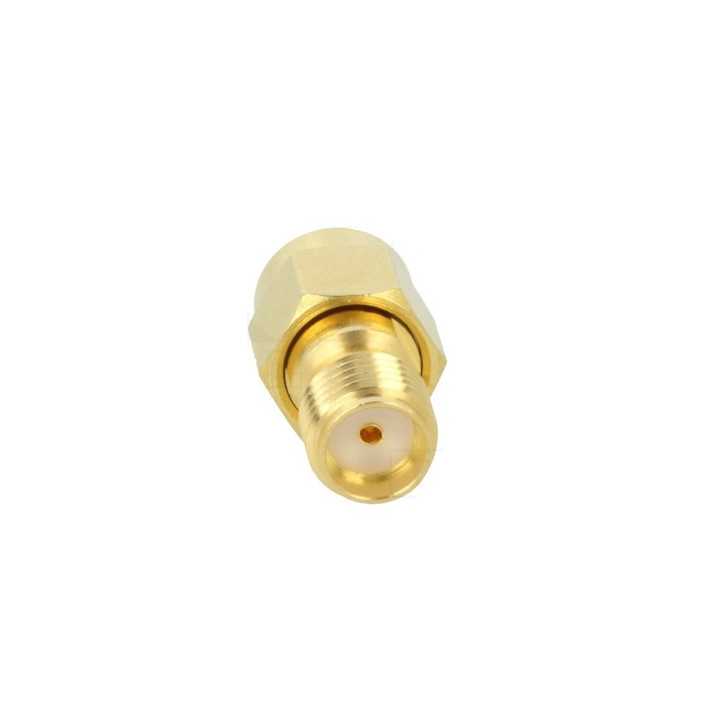 Adaptor SMA tata - SMA mama drept 50 Ohm teflon aurit AMPHENOL 132171