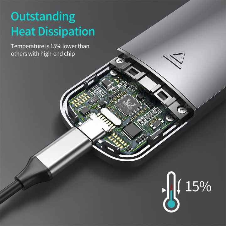 Rack extern NVMe M.2 SSD USB TYPE C GEN 2 cu carcasa Choetech PC-HDE16