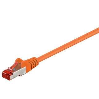 Cablu CAT6 25m patch SFTP (PiMF) 250MHz cupru ecranat RJ45 portocaliu Goobay